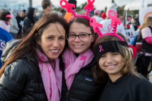 Woman and two young girls at aking Strides of Long Island 2018
