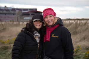 Bella and Cheryl pose at Making Strides of Long Island 2018
