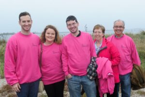 Dr. Bank and patient with their family at Making Strides of Long Island 2017