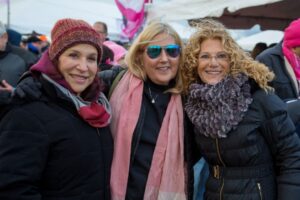 Mollie and Mary pose with patient atMaking Strides of Long Island 2018