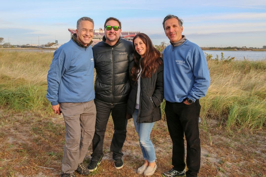 Dr. Israeli and Dr. Light with couple atColor photo of (4) people at the Making Strides of Long Island 2019 event Dr. Light and Dr. Israeli with two people.