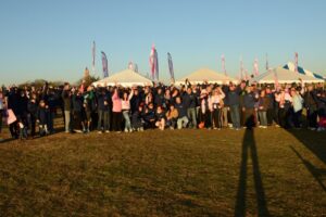 Far shot of a large group of people Making Strides of Long Island 2012