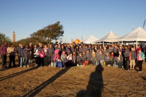 Wide shot of NYBRA team at Making Strides of Long Island 2013