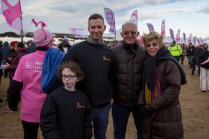 Dr. Bank with (3) people at Making Strides of Long Island 2018