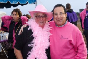 Dr. Feingold and woman in pink hat atMaking Strides of Long Island 2017