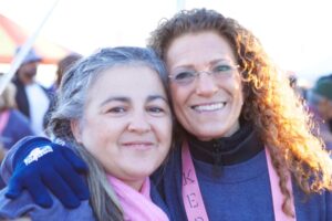 Close-up of Mollie and patient atMaking Strides of Long Island 2013