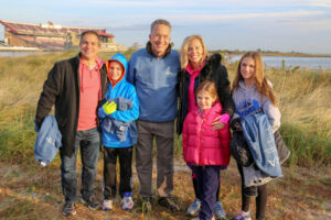 Dr. Israeli poses with family at Making Strides of Long Island 2019