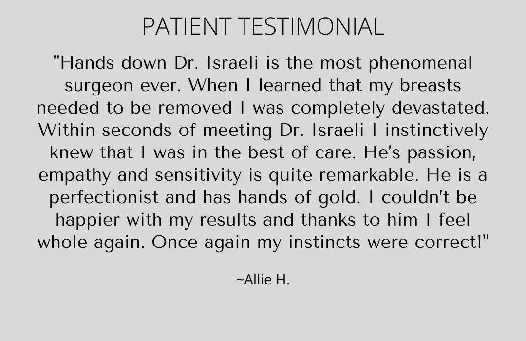 Dr. Israeli Patient Testimonial Allie