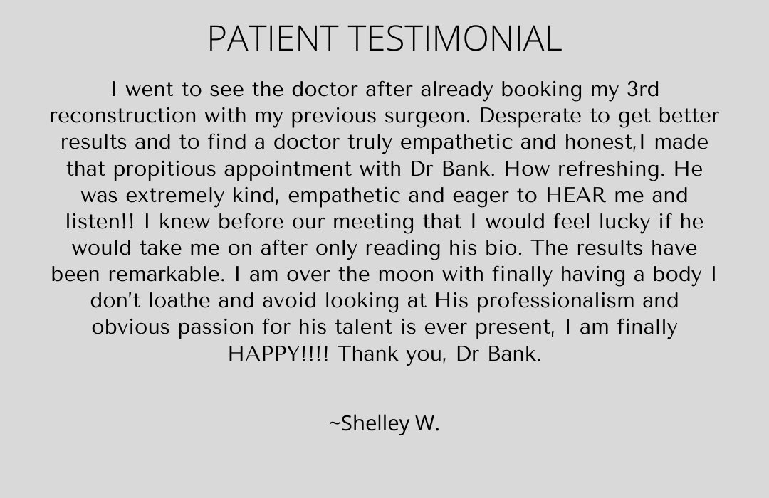 Online review for Dr. Bank