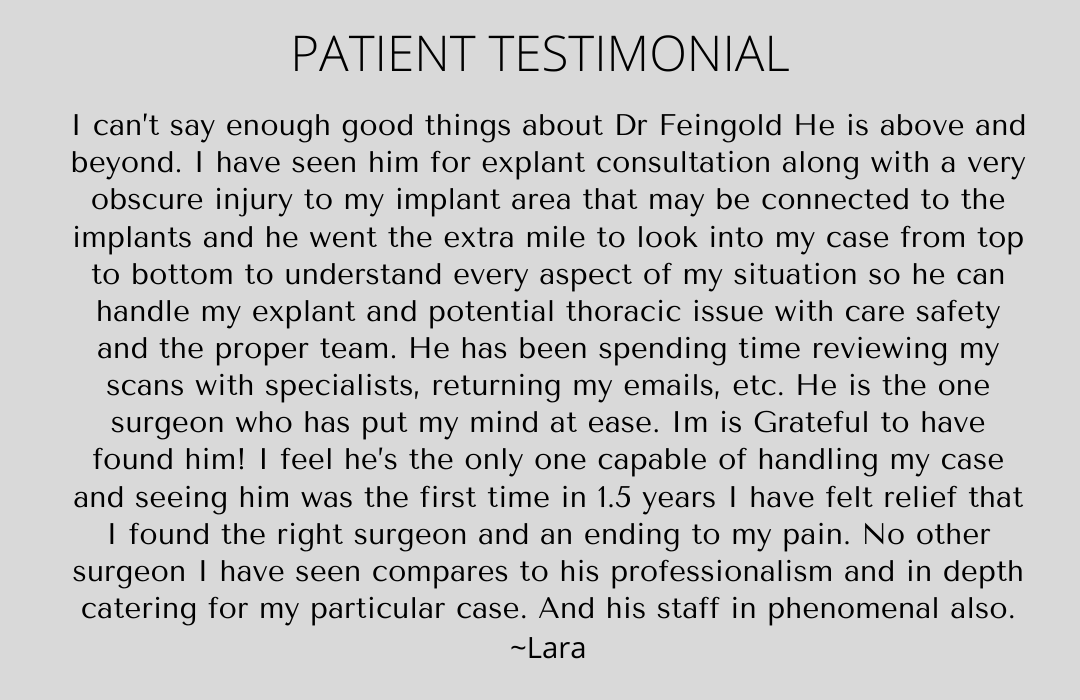 Online review for Dr. Feingold