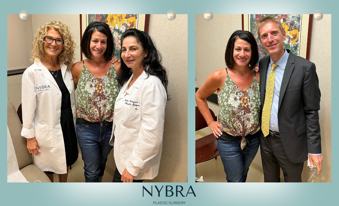 NYBRA Plastic Surgery's Mollie Sugarman, patient Lynda, nurse Bella and Dr. Peter Korn