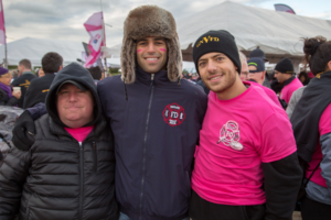 Three guys pose for camera atMaking Strides of Long Island 2018