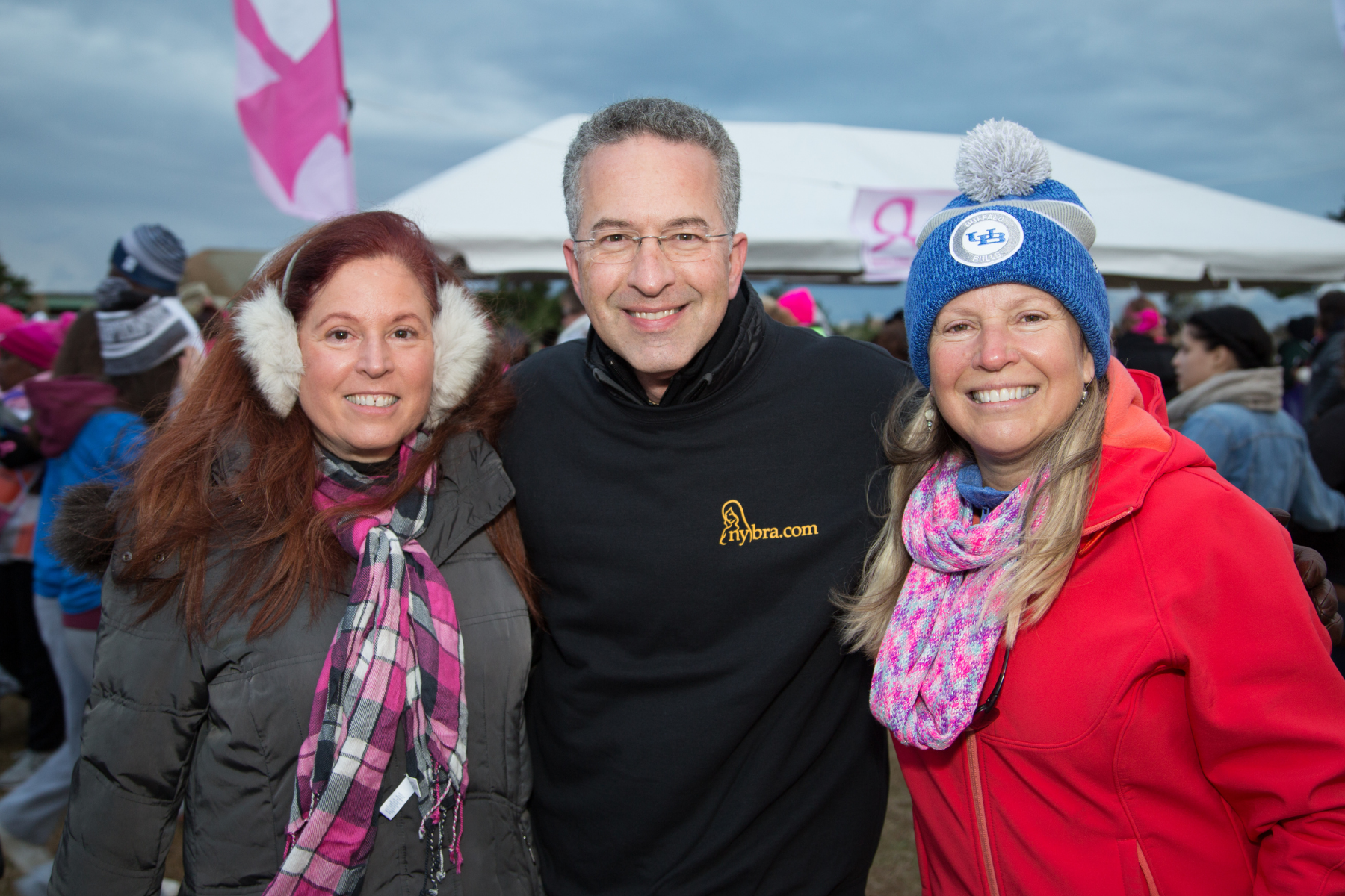 Dr. Israeli and 2 patients at Making Strides of Long Island 2018