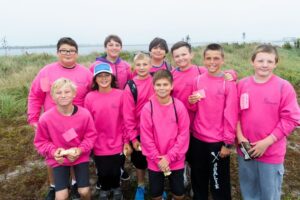 Young teens pose for photo atMaking Strides of Long Island 2017