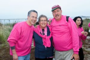 Dr. Israeli poses with couple atMaking Strides of Long Island 2017