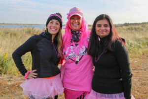 Three women smile for camera atMaking Strides of Long Island 2019