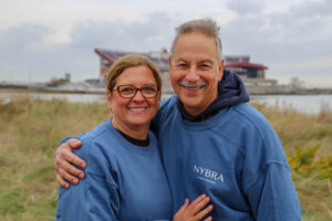 Couple smiling at Making Strides of Long Island 2019