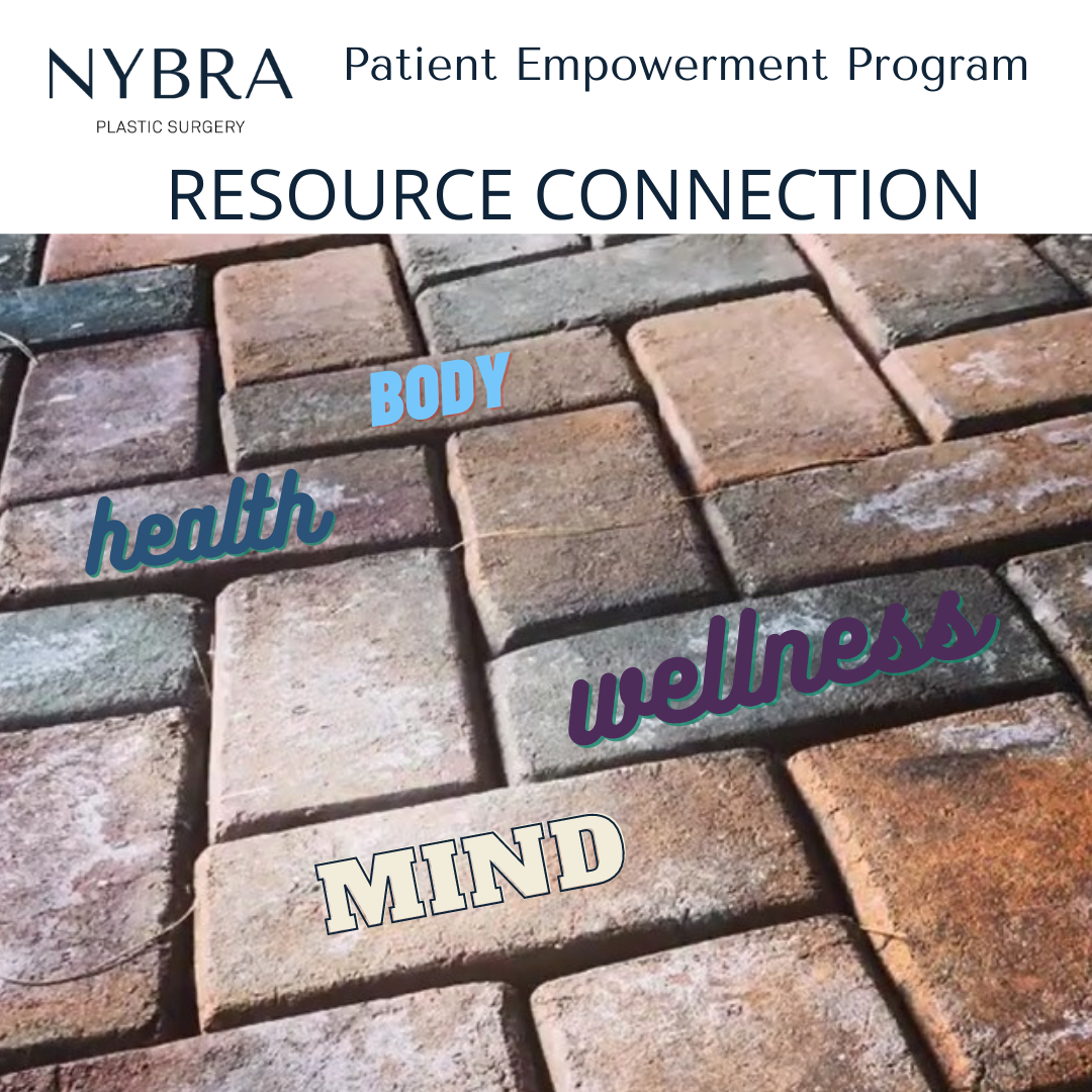 Close up of bricks and the following words: Health, Body, Wellness, Mind for the Patient Empowerment Program Resource Connection