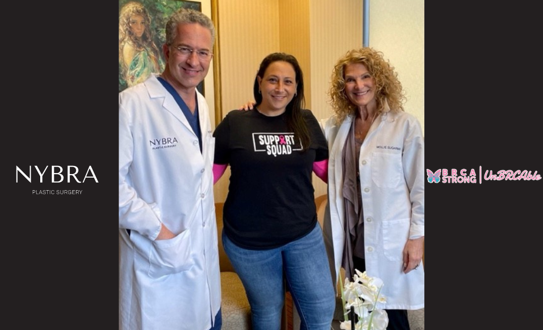 BRCAStrong founder, Tracy Posner, Dr. Ron Israeli and NYBRA's Clinical Director , Mollie Sugarman