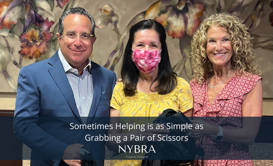 Dr. Randall Feingold, patient Patricia and Mollie Sugarman, Clinical Director of NYBRA's Patient Empowerment Program